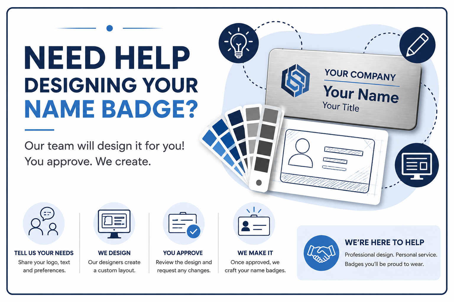 Professionally Designed Name Badge